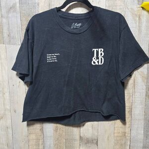 G-Eazy Black The Beautiful & Damned Black Custom Cropped Band Tee